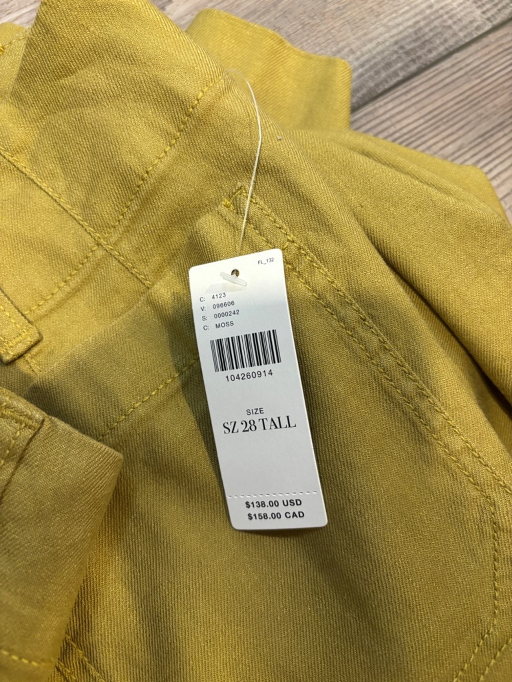 Anthropologie Maeve The Colette Cropped Linen Wide Leg Pants Yellow 28 Tall - Picture 4 of 8